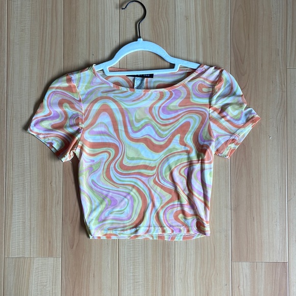 fun multi colored crop top - Picture 1 of 5